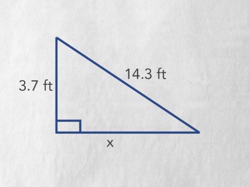 PLEASE HURRY A triangle and two of its side lengths are shown in the diagram. Which measurement is