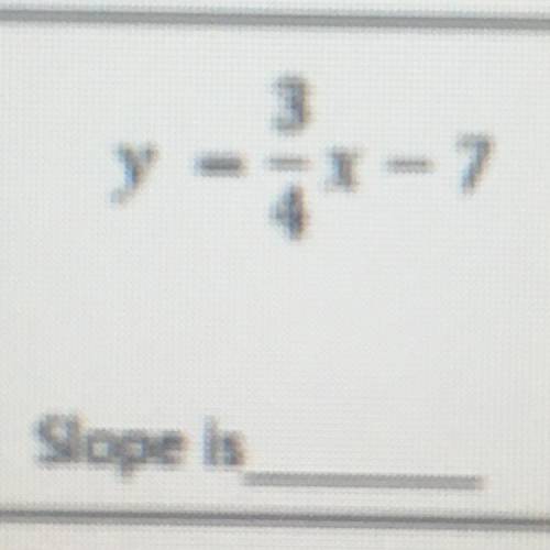 Find the slope of the linear equation shown