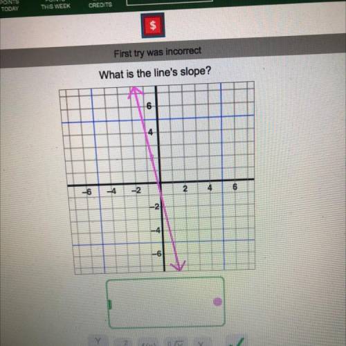 What is the line's slope?
Explain 
pls help 10 points