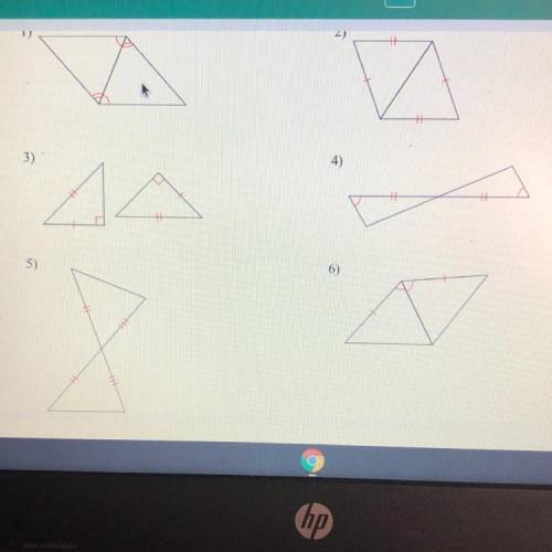 Determine if the two triangles are congruent. If they are, state how you know. 13 points!!