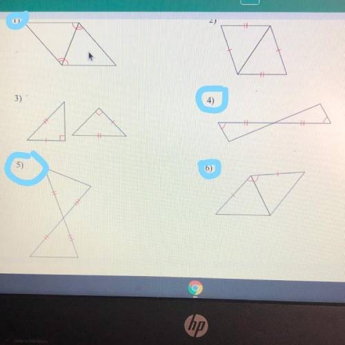 Determine if the two triangles are congruent. If they are, state how you know. 13 points!!