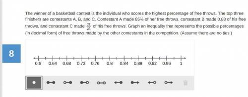 The winner of a basketball contest is the individual who scores the highest percentage of free thro