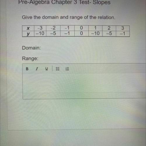 What is the domain and the range