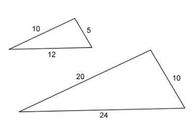 Determine whether the two triangles below are congruent or not. Be sure to explain your reasoning.