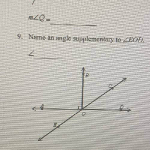 Name an angle supplementary to /EOD