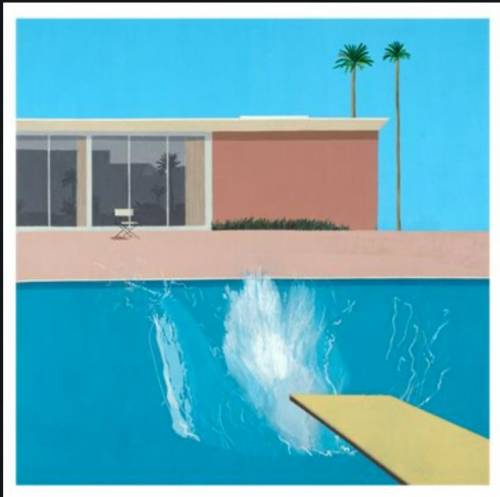 The painting below is by David Hockney called A Bigger Splash

Write 1 paragraph about why you wou