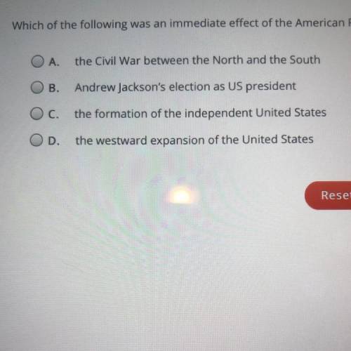 Which of the following was a immediate effect of the American revolution