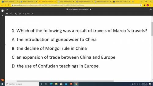 Please answer number 1 (about marco polo)