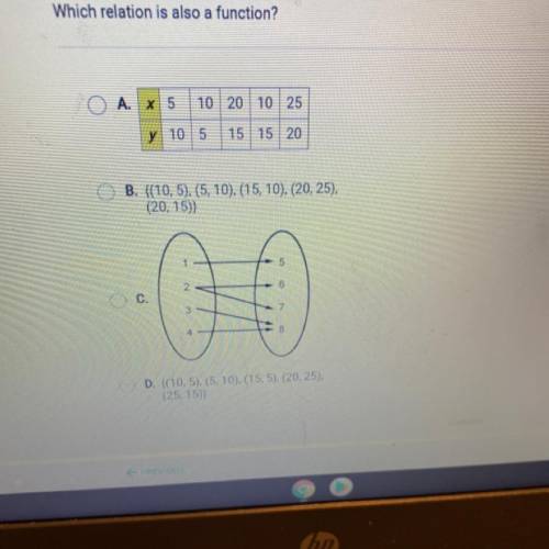 Which relation is also a function?