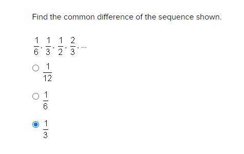 Please help 30pt
Find the common difference of the sequence shown.