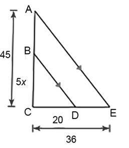 Solve for x. (See attached image)
A. 7
B. 4
C. 6
D. 5