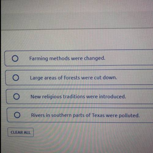1. In what way did the building of missions in Texas change the culture of the region? The answers