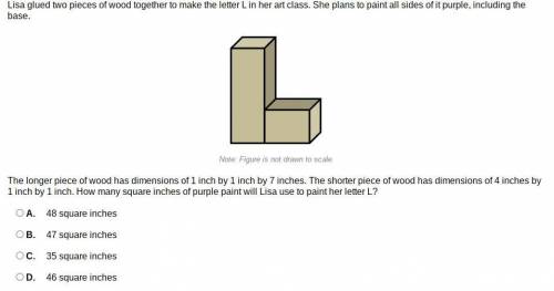 Lisa glued two pieces of wood together to make the letter L in her art class. She plans to paint al