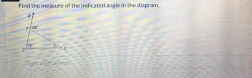 Help Please !Find The Measure Of The indicated Angle In The Diagram.
