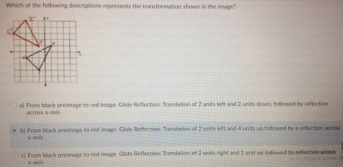 Which of the following descriptions represents the transformation shown in the image?

(I’m kind o