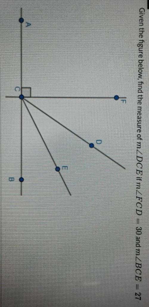 Given the figure below, find the measurement of