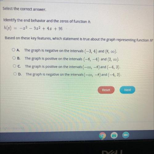 PLEASE HELP 
identify the end behavior and the zeros of function h.