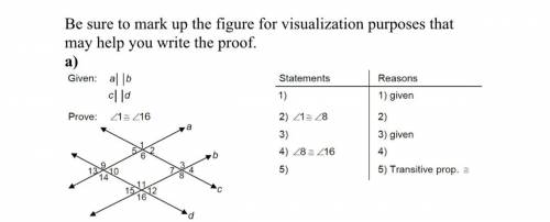 Be sure to mark up the figure for visualization purposes that may help you write the proof.

a)
St