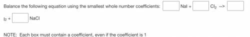 Balance the following equation using the smallest whole number coefficients: