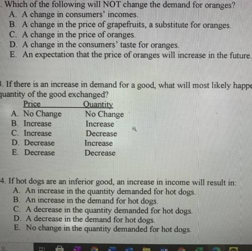 Could you help me out with question 4?

If hot dogs are an inferior good, an increase in income wi