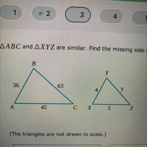 ABC and XYZ are similar. Find the missing side lengths.