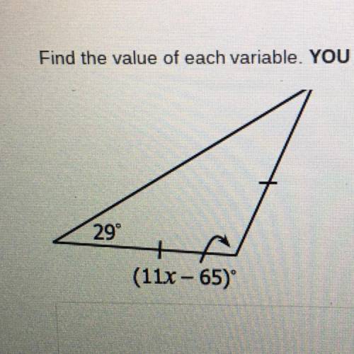 Find the value of each variable