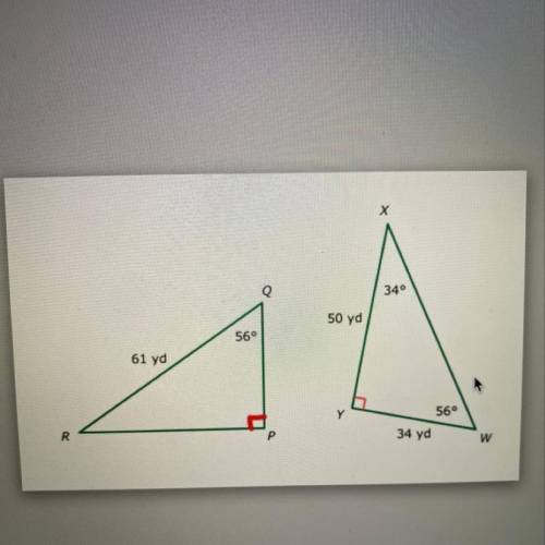 URGENT! Are these triangles Congruent? If so by which theorem? If not why?