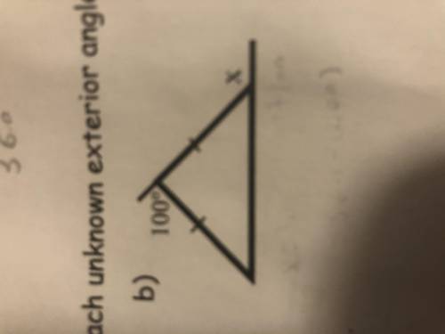 Find the exterior angle