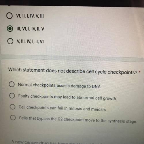 Which statement DOES NOT describe cell cycle checkpoints?
