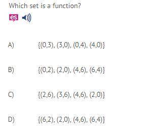 Which set is a function? Giving out brainliest and 10 points!!