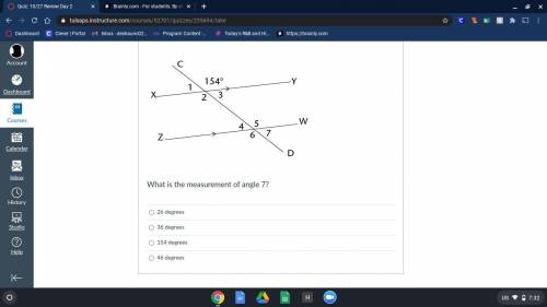 What is the Measurement of angle 7