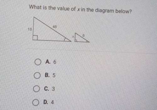 What is the value of x in the diagram below