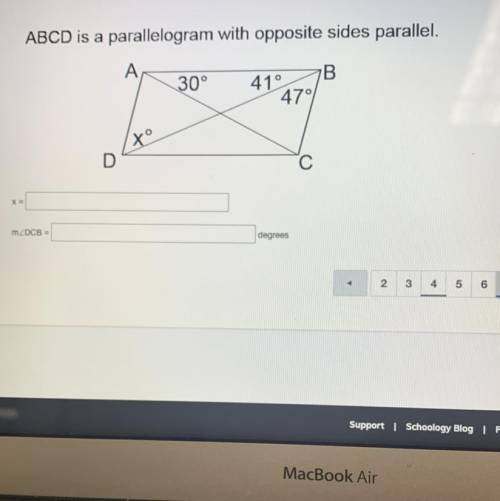 ABCD is a parallelogram with opposite sides parallel