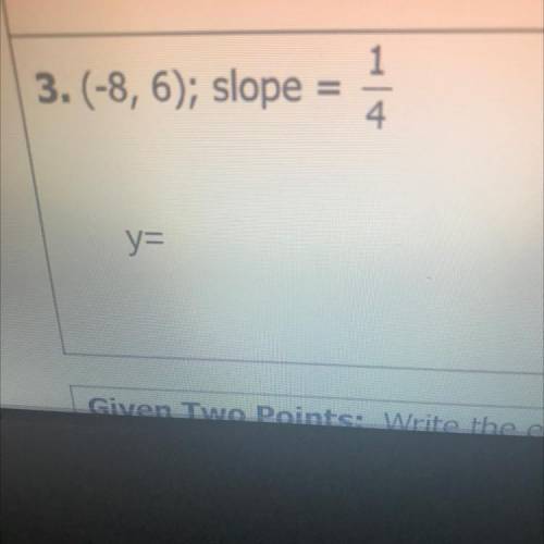 Write an equation of the line with the given point and slope
