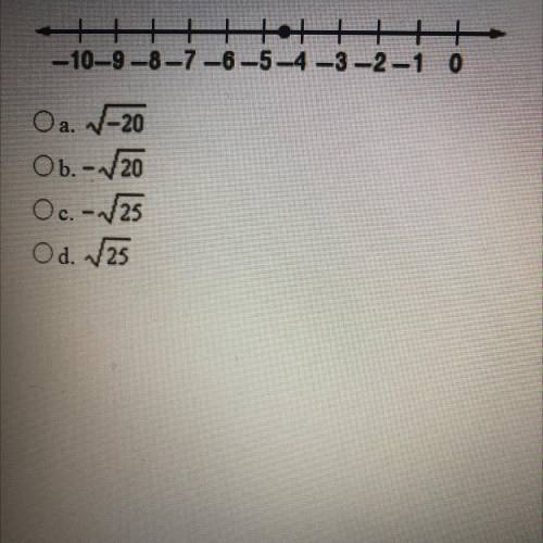Which number best represents the point graphed on the number line? help i have 15 minutes to answer