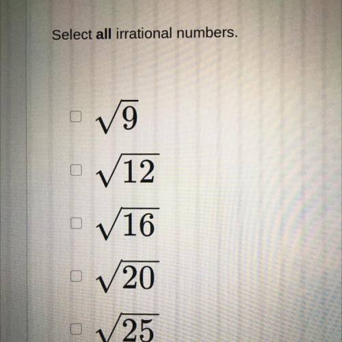 Select all irrational numbers.