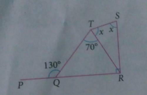In the diagram, PQR is a straight line. Find the value of X.PLEASE HELP