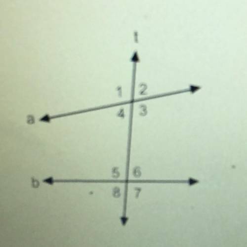 Which angles are corresponding angles?

A. <2 and <8
B. <1 and <3
C. <1 and <2
D