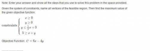 Note: Enter your answer and show all the steps that you use to solve this problem in the space prov