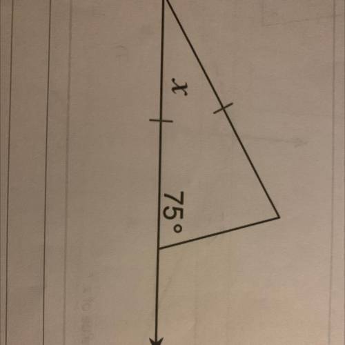 I need help please 
Find the value of x