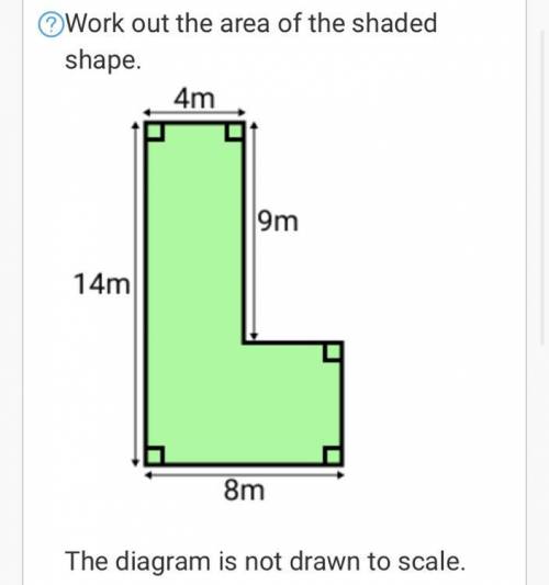 The diagram is not drawn to scale.
 answer as m2