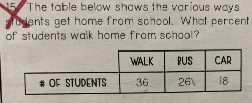 What percent is students walk home from school