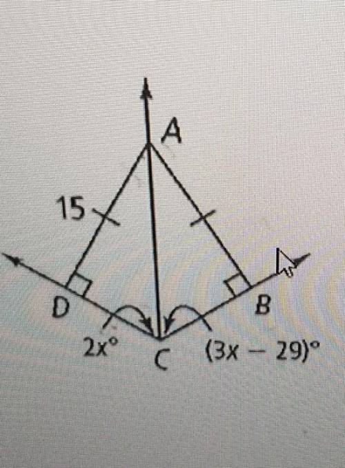 Using the given diagram with an angle bisector drawn find the measure of angle ACD