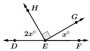 A. In a complete sentence, describe the angle relationship in the diagram.

Question 2b. Find the