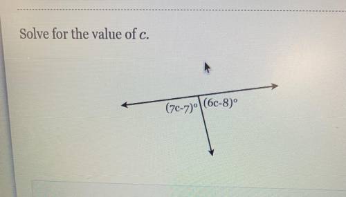 Solve for the value of c.