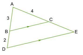 BC is parallel to DE. What is the length of CE?