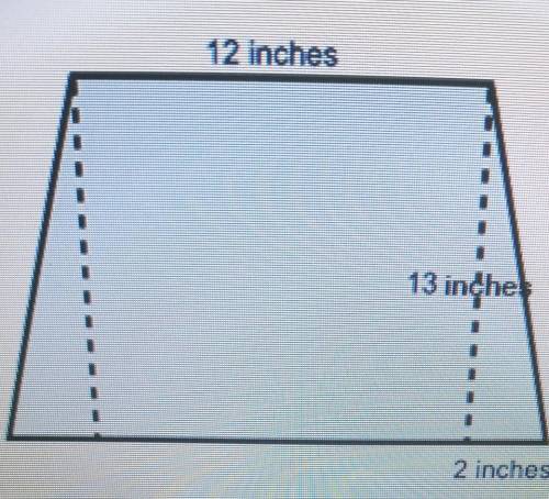 On a boat, a cabin's window is in the shape of an isosceles trapezoid, as shown below. What is the