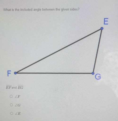What is the included angle between the given sides?