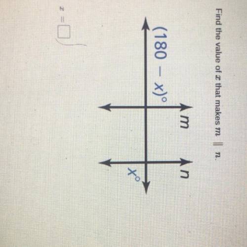 Find the value of x that makes m