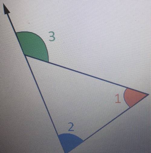 IT'S TIMED NEED HELP ASAP! What is the relationship between angles 1, 2, and 3?